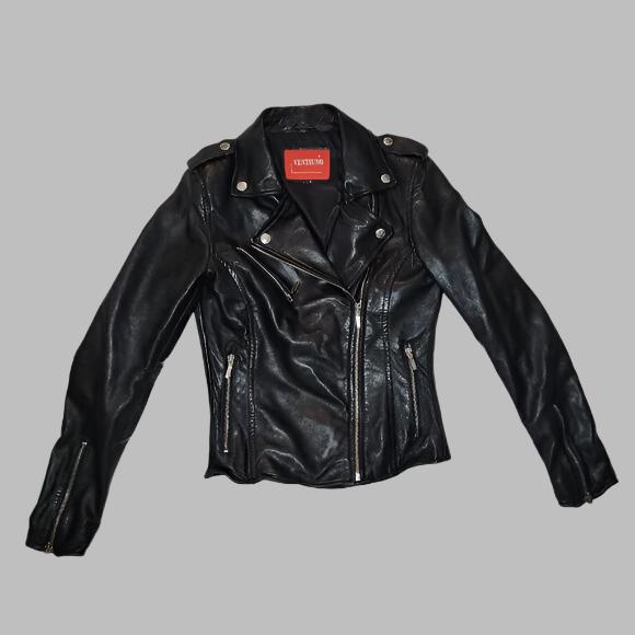 Vlianto Vintage 90s authentic Leather Motorcycle Jacket