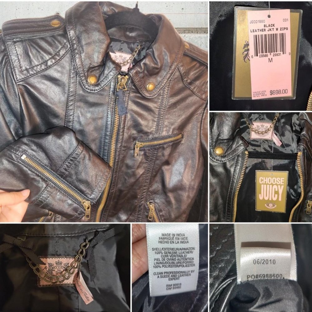 Vintage Juicy Couture 2024 Leather Jacket